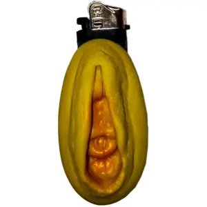 Diablo Picante - Mechero vagina dorado
