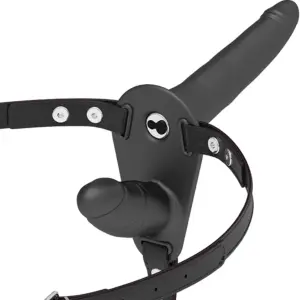 Fetish Submissive Harness - Doble Penetración Vibrador Negro