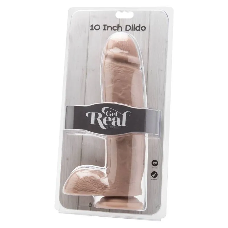 GET REAL - DILDO 25,5 CM CON TESTÍCULOS NATURAL - Imagen 2