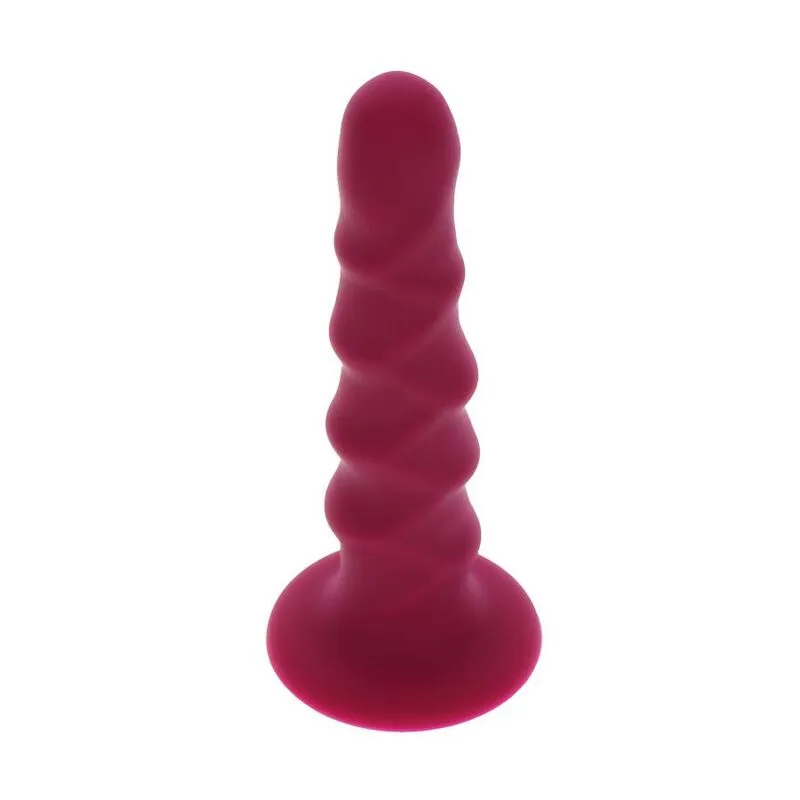 GET REAL - Dong Rizado de 12 cm Rojo para Placer Intenso - Imagen 3