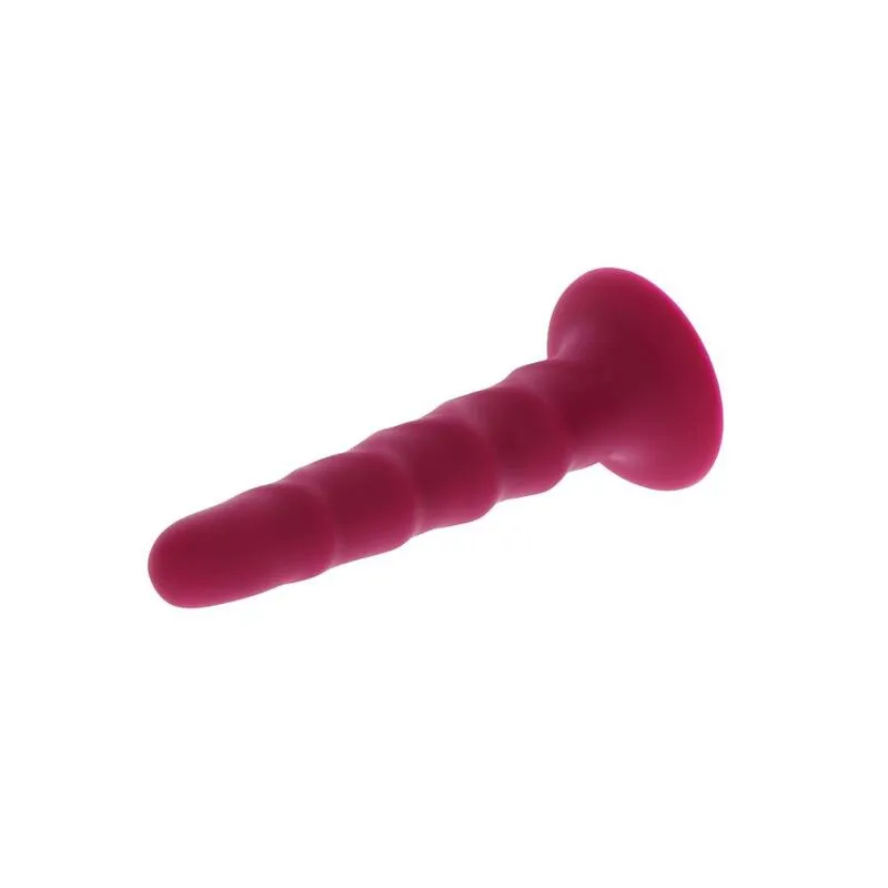 GET REAL - Dong Rizado de 12 cm Rojo para Placer Intenso - Imagen 4
