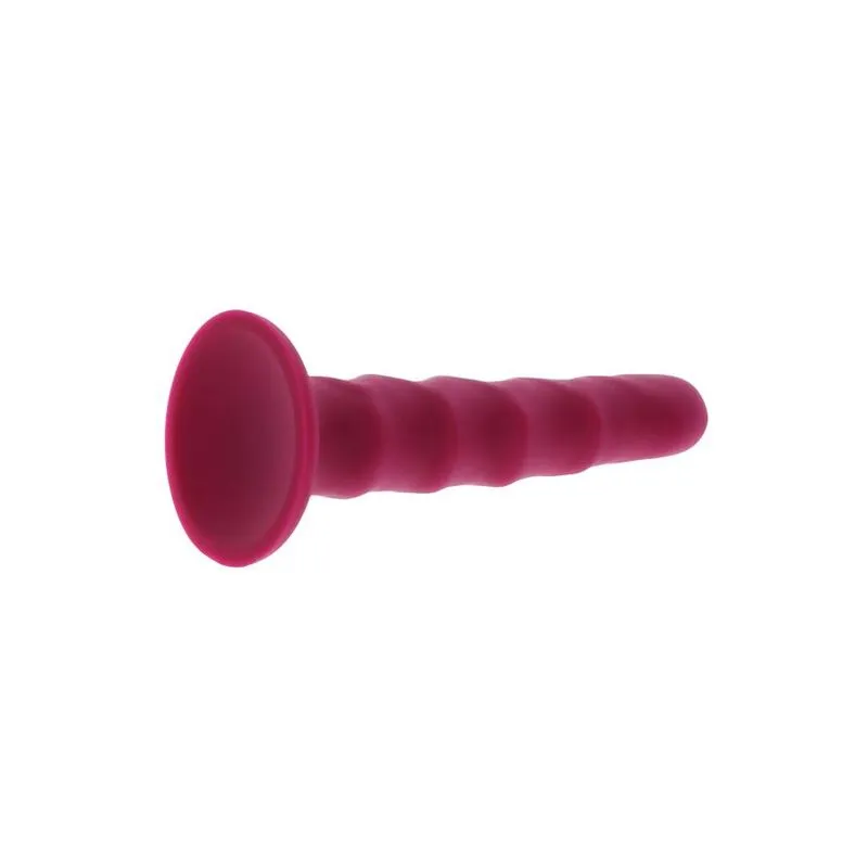 GET REAL - Dong Rizado de 12 cm Rojo para Placer Intenso - Imagen 5