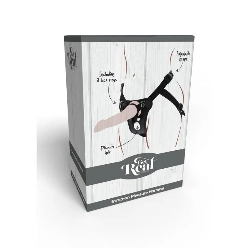Get Real - Arnés Strap-On Negro para Placer Infinito - Imagen 9