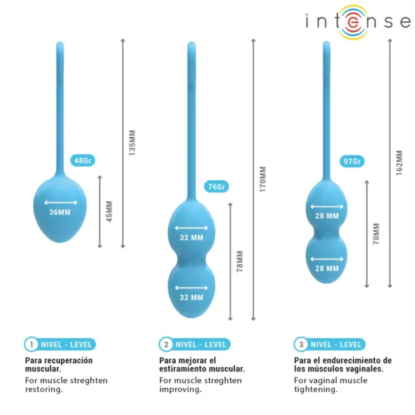 INTENSE - Kit de Bolas Kegel Charli Ocean para Fortalecer tu Suelo Pélvico - Imagen 5