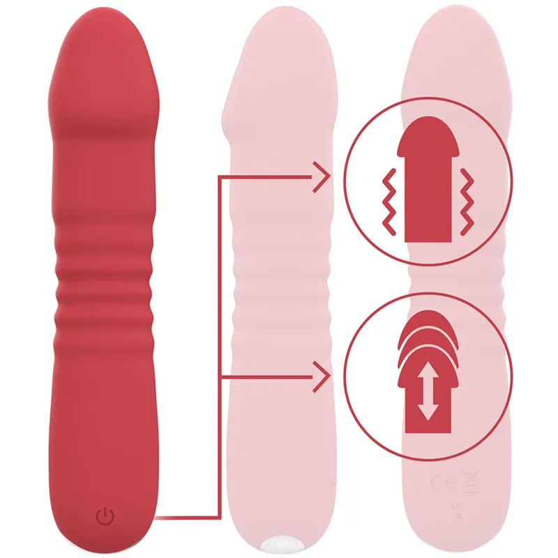INTENSE - Vibrador Up & Down 10 Vibraciones Rojo para Placer Inigualable - Imagen 2