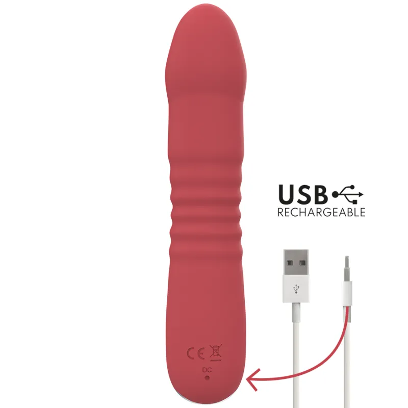 INTENSE - Vibrador Up & Down 10 Vibraciones Rojo para Placer Inigualable - Imagen 3