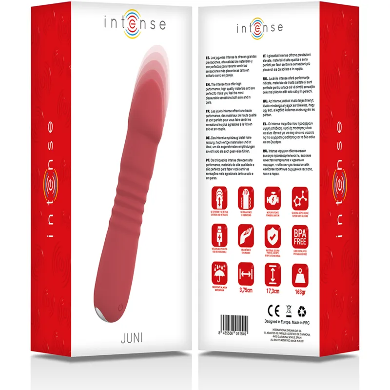 INTENSE - Vibrador Up & Down 10 Vibraciones Rojo para Placer Inigualable - Imagen 5