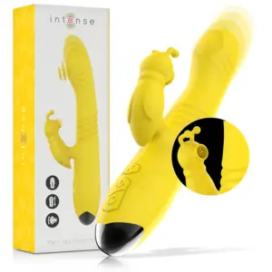 INTENSE - Vibrador multifunción TOKY con estimulador de clítoris amarillo
