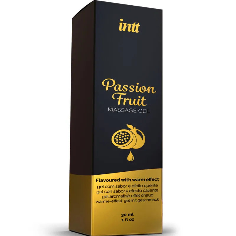 INTT Massage & Oral Sex - Gel de masaje sabor a fruta de la pasión efecto calor - Imagen 3