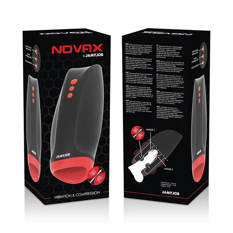 JAMYJOB - Novax Masturbador con Vibración y Compresión para el Hombre Moderno - Imagen 7
