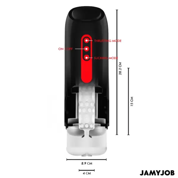 JAMYJOB - Masturbador automático PHANTOM con 5 modos de succión y empuje - Imagen 3