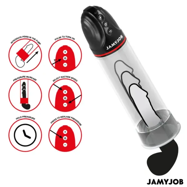 JAMYJOB - Bomba Automática XPAND con 3 Niveles de Succión Gris - Imagen 2