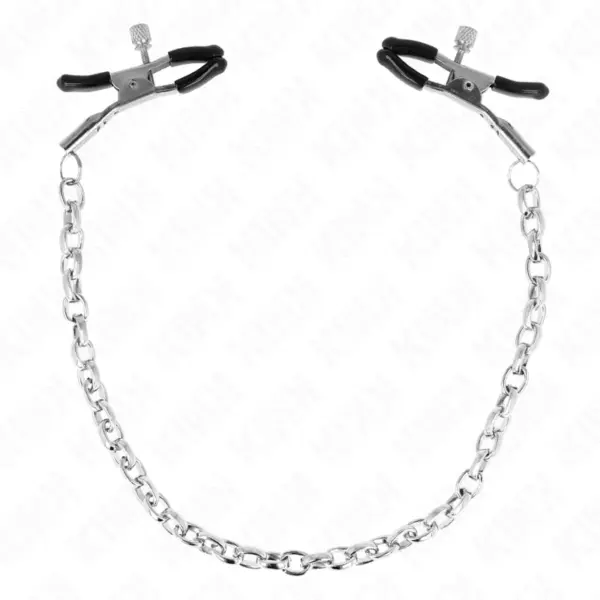 KINK - Pinzas para pezones con cadena gruesa de 30 cm
