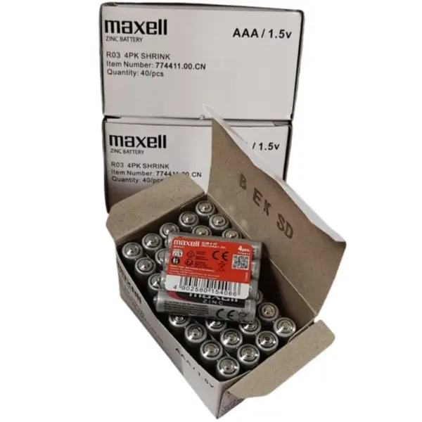 MAXELL - Pilas Salinas Manganeso AAA R03 Retráctil*4 para Juguetes Eróticos - Imagen 2