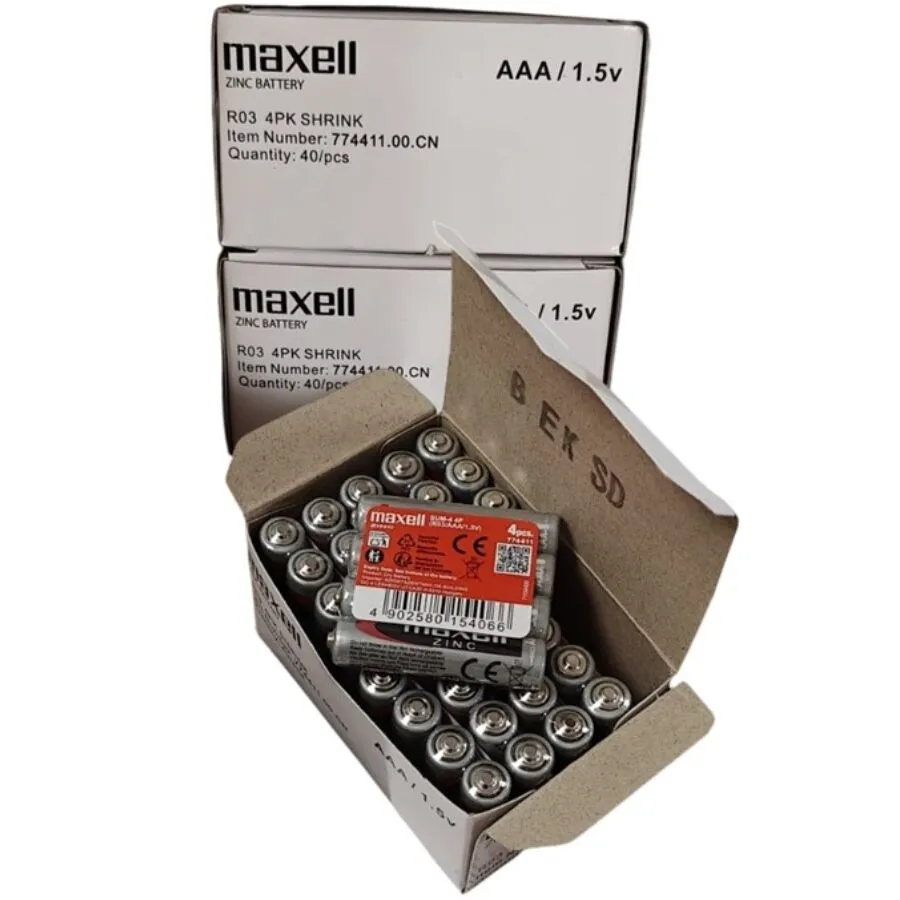 MAXELL - Pilas Salinas Manganeso AAA R03 Retráctil*4 para Juguetes Eróticos - Imagen 2