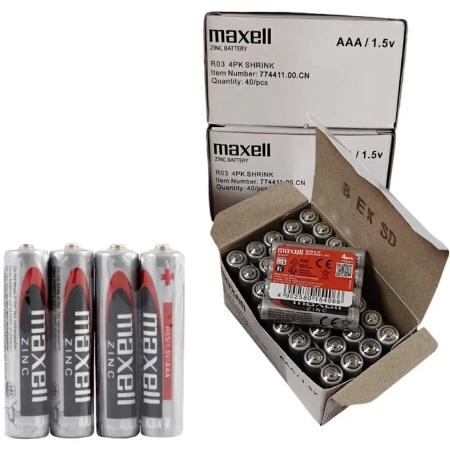 MAXELL - Pilas Salinas Manganeso AAA R03 Retráctil*4 para Juguetes Eróticos - Imagen 3