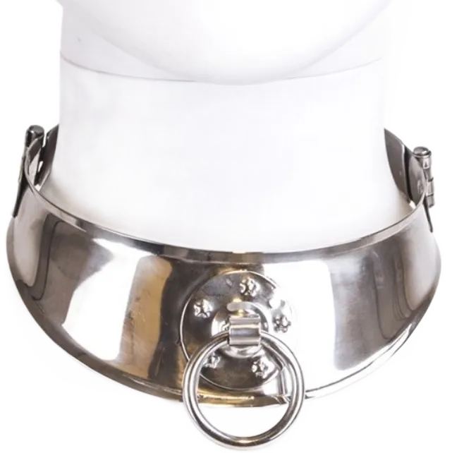 Metal Hard - Collar Restringidor con Anilla para BDSM y Juegos Fetiches
