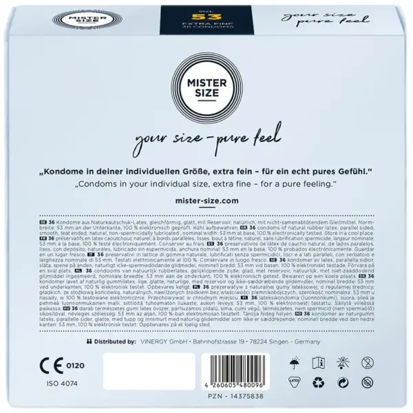 MISTER SIZE - Preservativos Talla M 53 mm para Sensaciones Intensas - Imagen 3