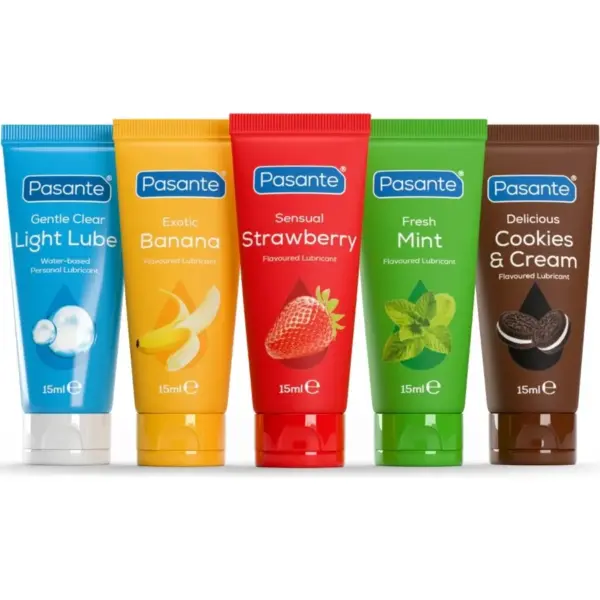 Pasante - Pack Lubricantes Sabores Variados 5 UDS X 15 ML - Imagen 3