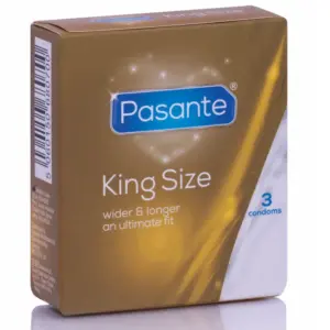 King MS - Preservativos Anchos y Largos 3 Unidades