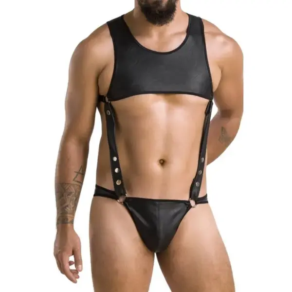 PASSION - 056 BODY ADAM NEGRO S/M - Lencería Erótica Elegante - Imagen 3