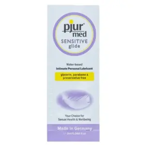 PJUR - MED SENSITIVE GLIDE Lubricante Base Agua 2 ML para Sensibilidad Máxima