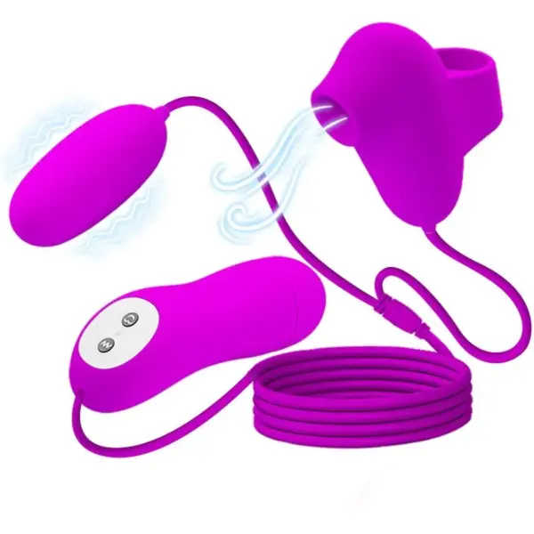 Pretty Love - Bala vibradora y ondas estimuladoras morada - Imagen 2