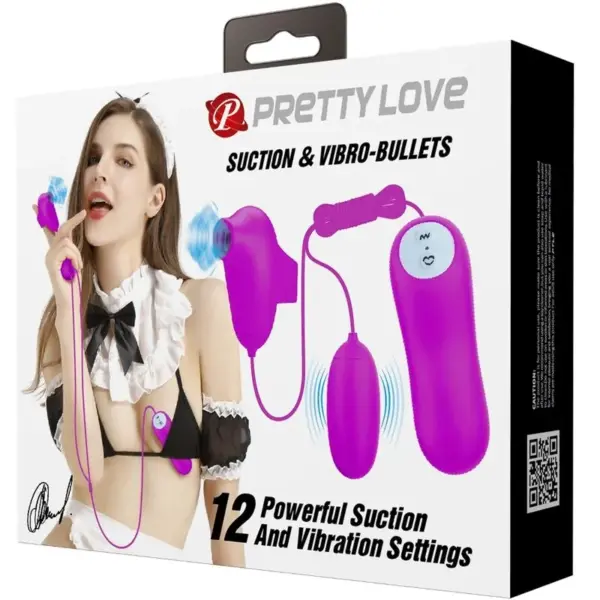 Pretty Love - Bala vibradora y ondas estimuladoras morada - Imagen 6