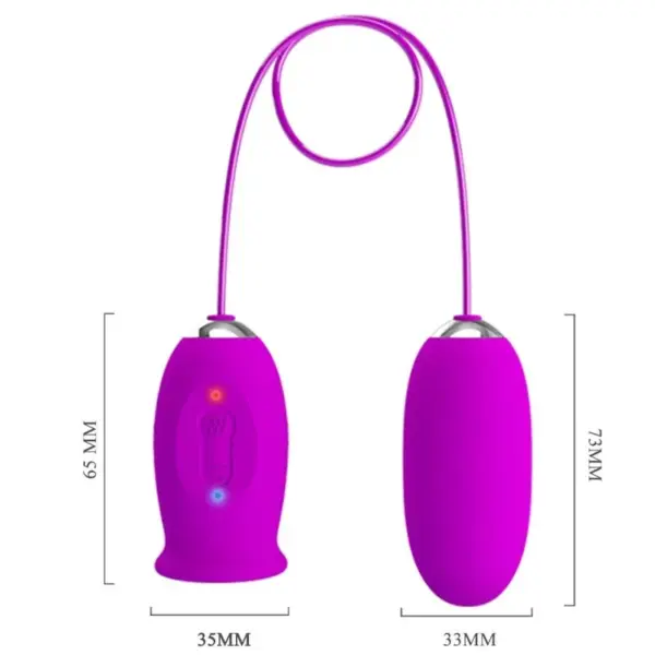 Pretty Love - Vibrador dual recargable morado - Imagen 6