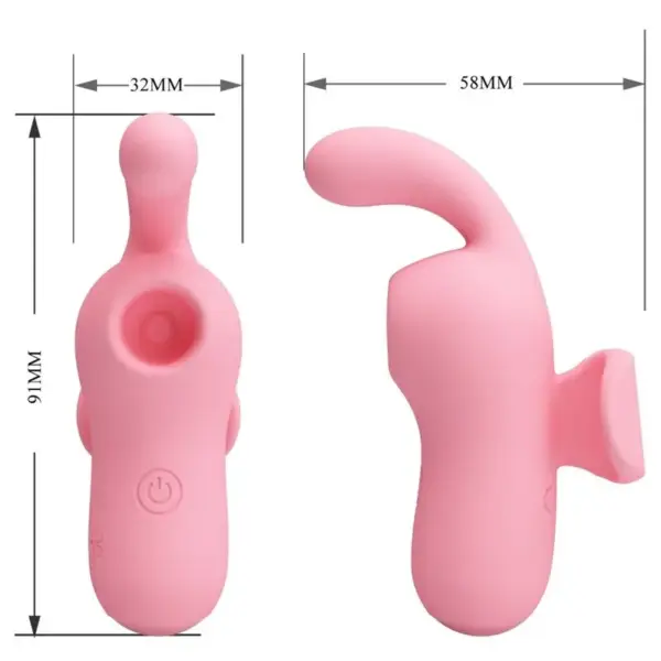 Pretty Love - Mini Fun Toys Vibrador & Ondas Estimuladoras Rosa - Imagen 5