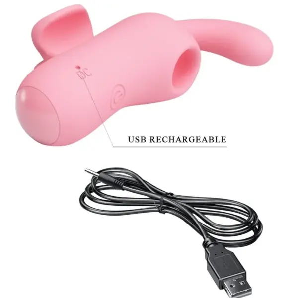 Pretty Love - Mini Fun Toys Vibrador & Ondas Estimuladoras Rosa - Imagen 7