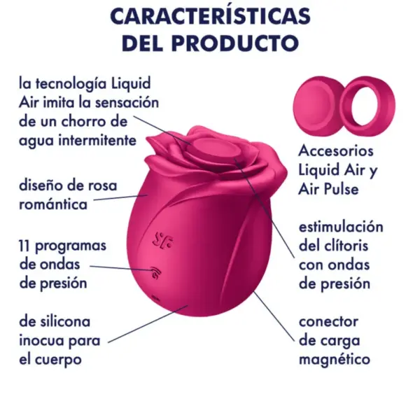 Satisfyer - Air Pulse Pro 2 Classic Blossom Vibrador de Olas de Presión - Imagen 6
