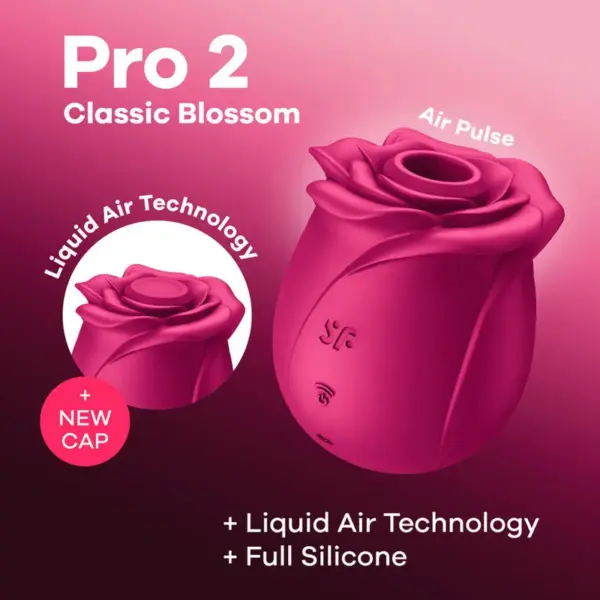 Satisfyer - Air Pulse Pro 2 Classic Blossom Vibrador de Olas de Presión - Imagen 8