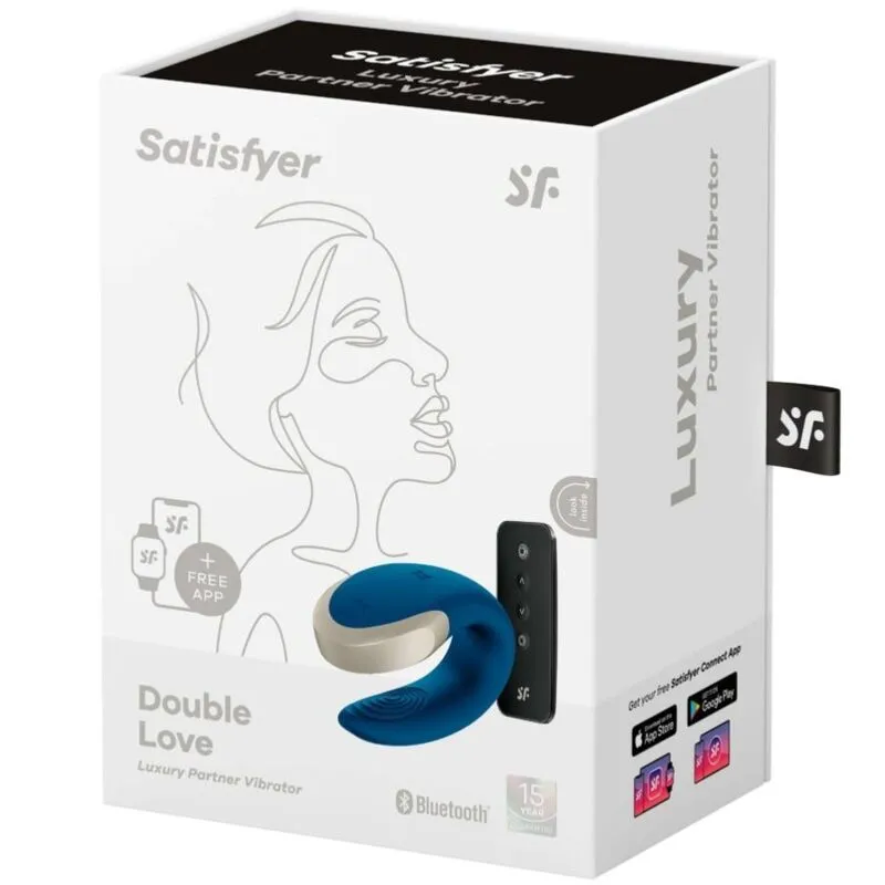 Satisfyer - App Double Love Vibrador Parejas Luxury Azul - Imagen 5