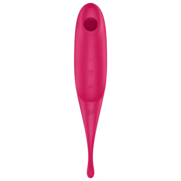 SATISFYER - TWIRLING PRO ESTIMULADOR Y VIBRADOR ROJO - Imagen 2