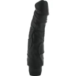 Seven Creations - Vibrador negro realista de 22 cm para un placer auténtico