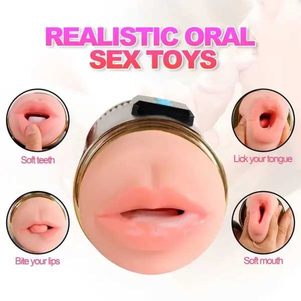 SHEQU - Masturbador Doble con Vibración Dual Boca y Vagina - Imagen 15
