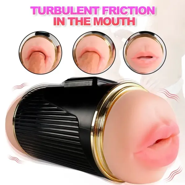 SHEQU - Masturbador Doble con Vibración Dual Boca y Vagina - Imagen 16