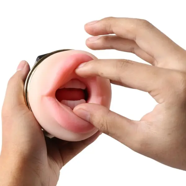 SHEQU - Masturbador Doble con Vibración Dual Boca y Vagina - Imagen 4
