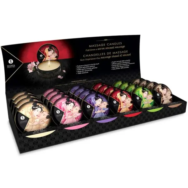 SHUNGA - Mini Caress by Candlelight Display Velas Masaje 24 Uds - Imagen 7