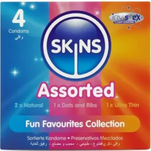 SKINS - Surtido de preservativos premium Pack 4