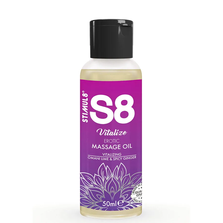 STIMUL8 - S8 Vitalize Aceite de Masaje Erótico Lima 50 ml