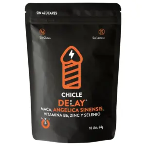 WUG DELAY – Chicle funcional con Zinc, Selenio y Vitamina B6 para mayor control y resistencia en los momentos íntimos