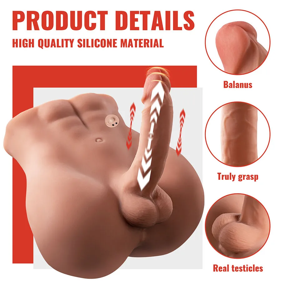 XISE - Dildo Ass Masturbador con Thrusting Realista de 18 cm - Imagen 3