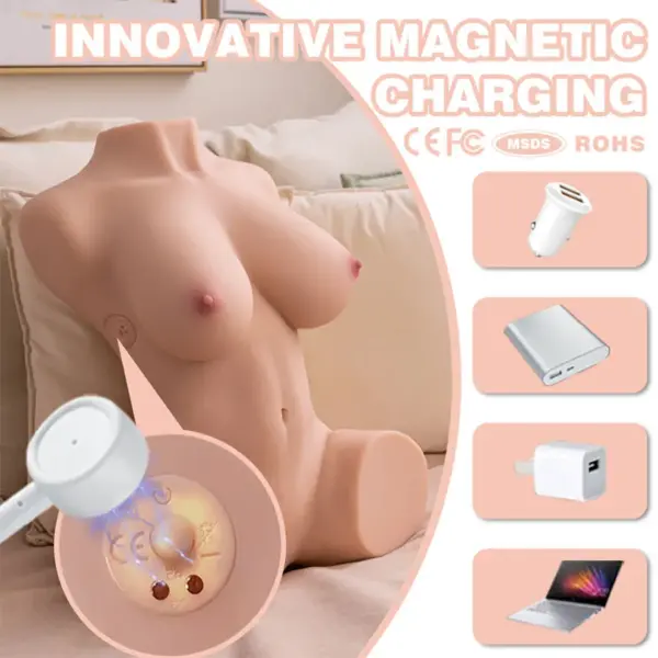 XISE - Torso Realístico Femenino con Vibración y Thrusting de 52 cm - Imagen 8