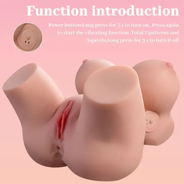 XISE - Torso Realístico Femenino con Vibración y Thrusting 36 cm - Imagen 11