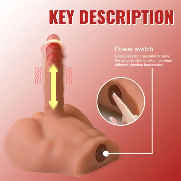 XISE - Peel Dildo Ass Masturbador Realístico con Thrusting 17,5 cm - Imagen 10