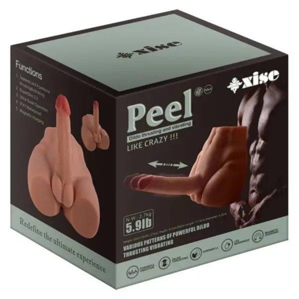 XISE - Peel Dildo Ass Masturbador Realístico con Thrusting 17,5 cm - Imagen 12