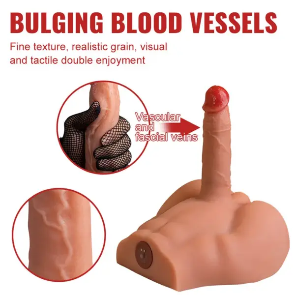 XISE - Peel Dildo Ass Masturbador Realístico con Thrusting 17,5 cm - Imagen 2