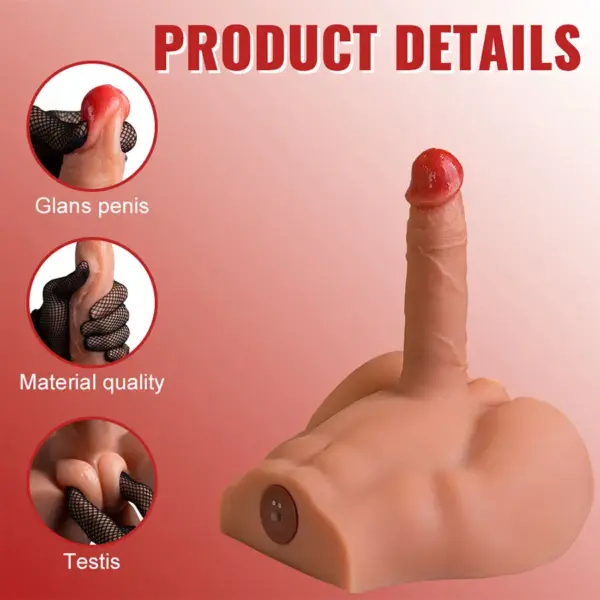 XISE - Peel Dildo Ass Masturbador Realístico con Thrusting 17,5 cm - Imagen 9